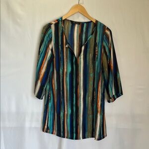 Honey Punch Vibrant Striped Blouse